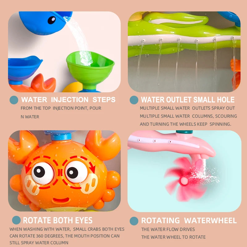 Children's Crab Bath Toy Fun Water Play Toy Bathtub Crab Shape Bath Time Entertainment