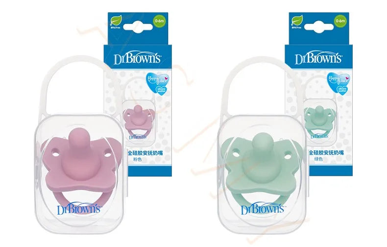 Dr. Brown's pacifier / silicone material / soft newborn baby to 0-6-12-18 months baby use