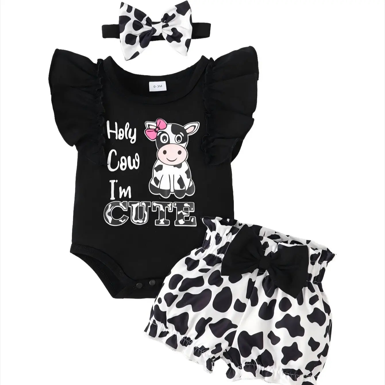 Spring and Summer Baby Newborn Sleeveless Romper Shorts Set with 3-Piece Headwear