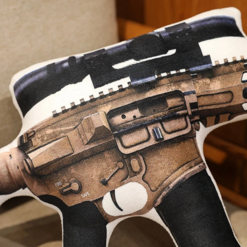 Hot Super Cool Realistic Stuffed Printed Firearm Plush Toys Soft Funny Lifeiliek Rifle Sniper Rifle Toys Game Props For Boys