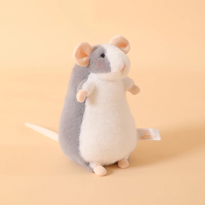 Ncie 1pc 15/21cm Cute Flower Branch Mouse Plush Pendant Kawaii Mouse Backpack Decro Stufffed Animal Happy Birthday Gifts