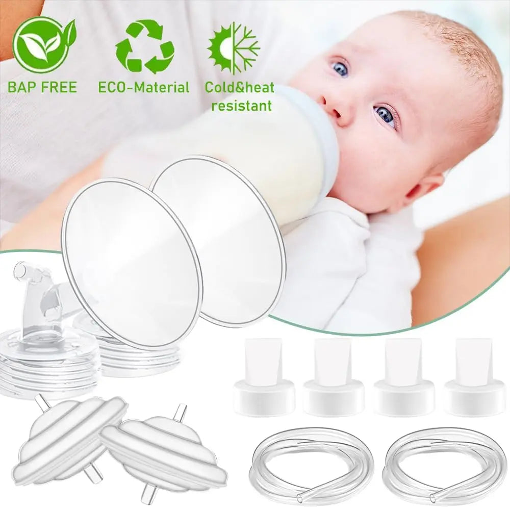 Flange Pump Parts Compatible Spectra S1 S2 9 Breast Pumps Replacement,Include Flange Backflow Protector Membrane Duckbill Valve