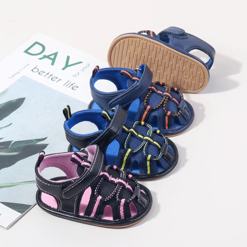 Spring And Aummer New Baby Shoes For Boys And Girls; Infant Cute Sandals With Anti-slip Rubber Soles For Llearning To Walk