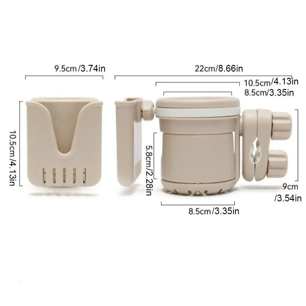Large Caliber Baby Stroller Cup Holder Adjustable Easy To Install Kids Cup Stand Anti-slip Phone Holder