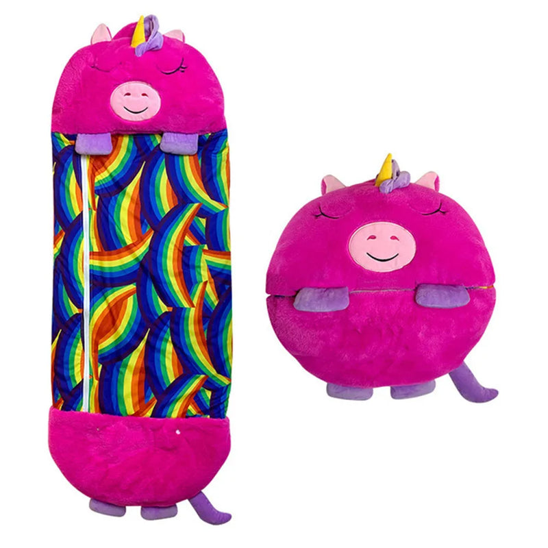 Kids Cartoon Sleepsacks Children's Sleeping Bag With Pillow Plush Doll Pillow Boys Girls Baby Animal Sleep Sack For Birthday