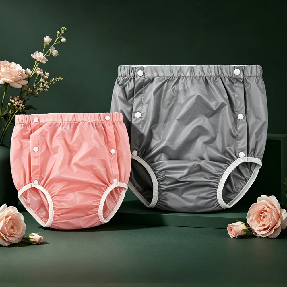 4pcs Washable Reusable Cloth Diapers Comfortable Soft Noiseless Leak-Proof Incontinence Brief Covers for Day And Night Use