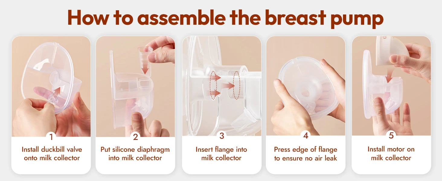 NCVI Wearable Breast Pump,Electric Hands Free Breast Pump with 4 Modes & 9 Levels,21/24mm Flange, Painless Low Noise