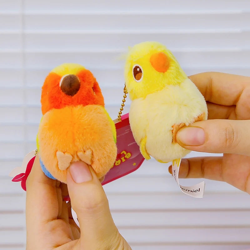 Kissing Couple Bird Plush Toys Stuffed Kissy Lovers Magnet Parrot Doll Bag Pendant Gifts for Couples Valentine's Day