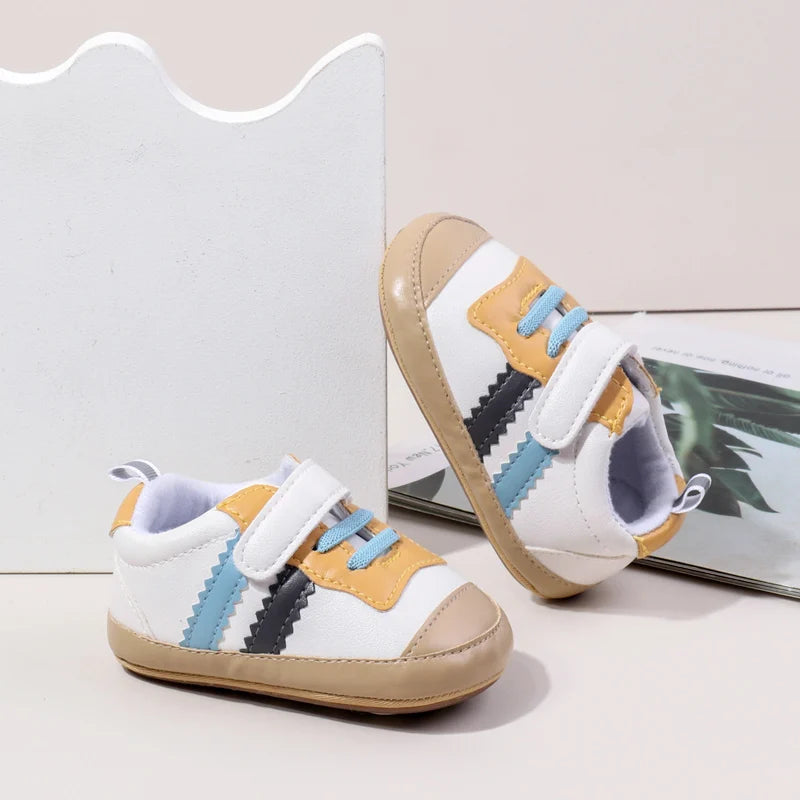 Baby Girls Boys Casual Shoes TPR Sole Anti Slip Sneakers Fashion Design High Quality Newborn Toddler Shoes First Walkers BSK4193