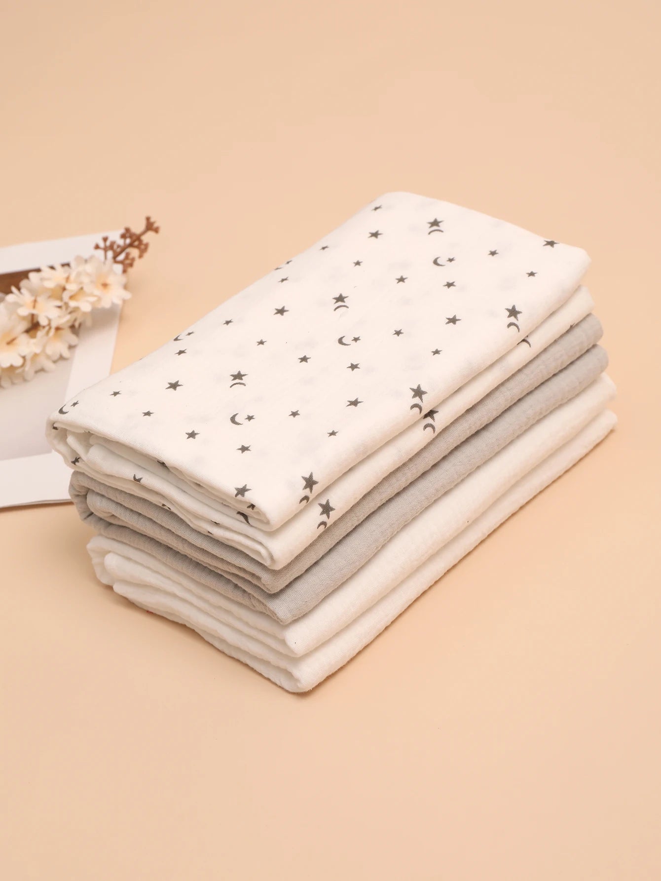 3PCS/set Soft Breathable Newborn Baby Receiving Blanket Muslin cotton Wholesale Swaddle Blankets