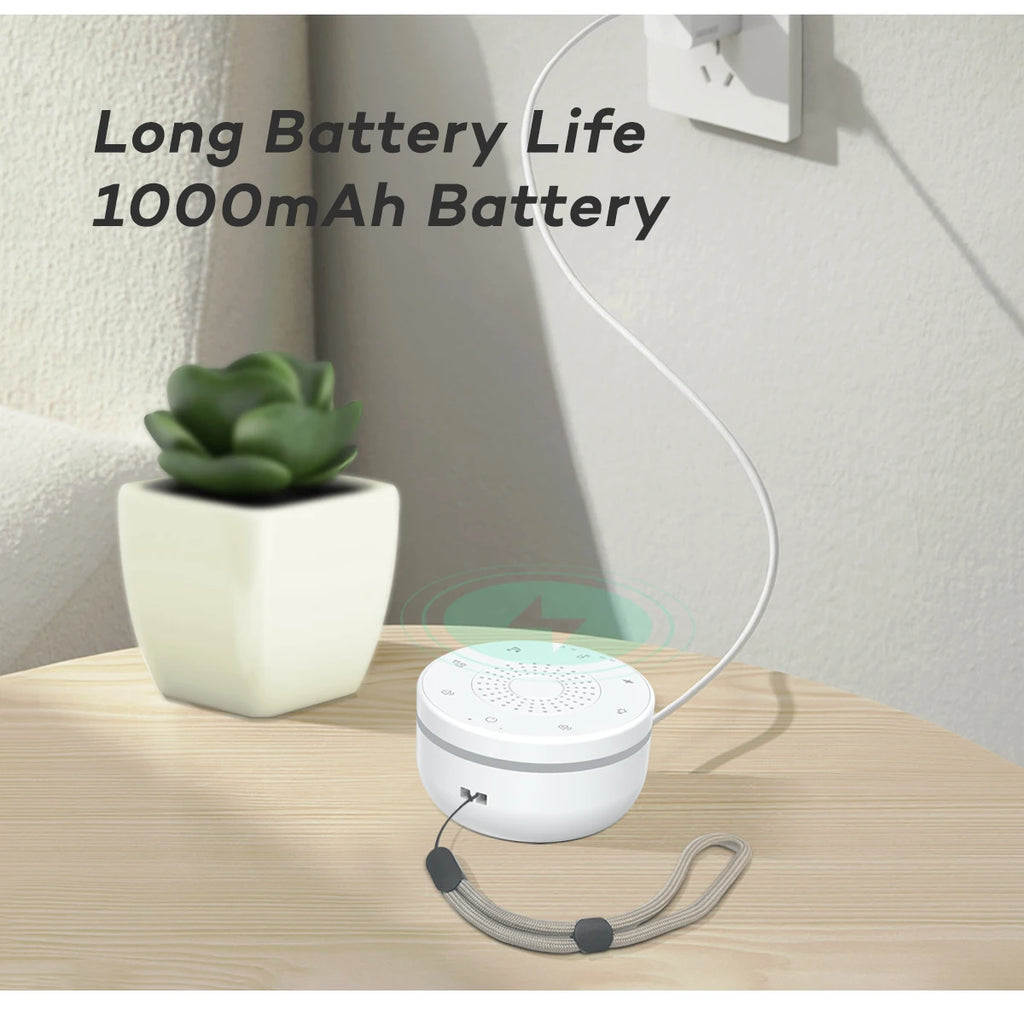 9 Baby Lullabies 15/30/60 min Timer White Noise Machine Mini Baby Sleep Machine Built-in Night Light for Baby Kids Adults