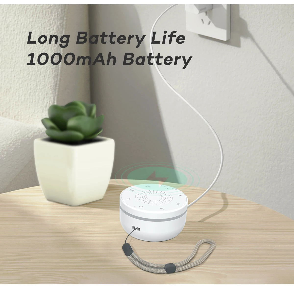 9 Baby Lullabies 15/30/60 min Timer White Noise Machine Mini Baby Sleep Machine Built-in Night Light for Baby Kids Adults