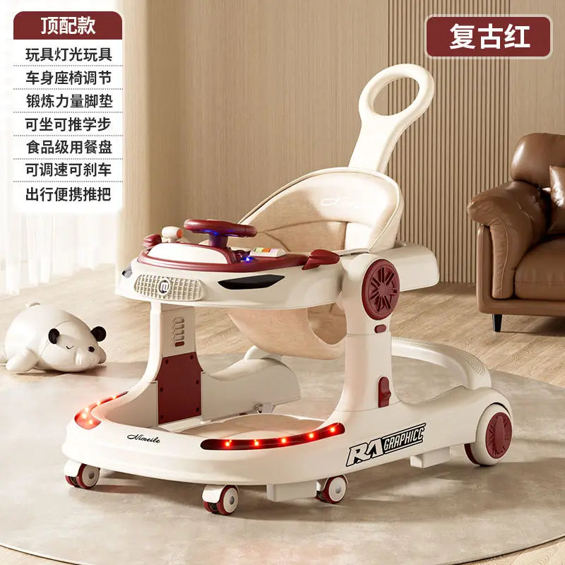 Baby Trend Bt4In1 4 In 1 Adjustable Height Anti Rollover Baby Walker Push Toy Foldable Activity Center 6 To 18 Months