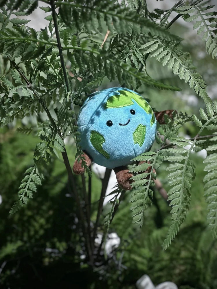Simulation Earth Plush Toy Bag Key Pendant Planets in the Solar System Soft Doll Toys Cartoon Star Style Birthday Gift for Kids