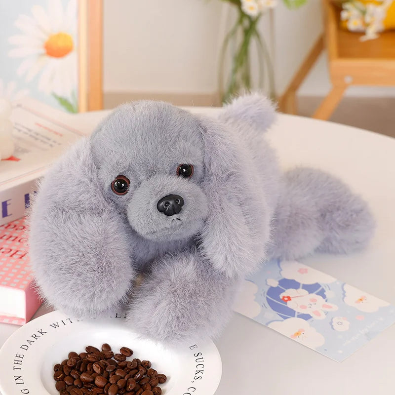 Nice Plsh-030 Black 30cm Lying Dog Plush Pillow Toy for Ages Soft Cuddly Puppy Plush Decor