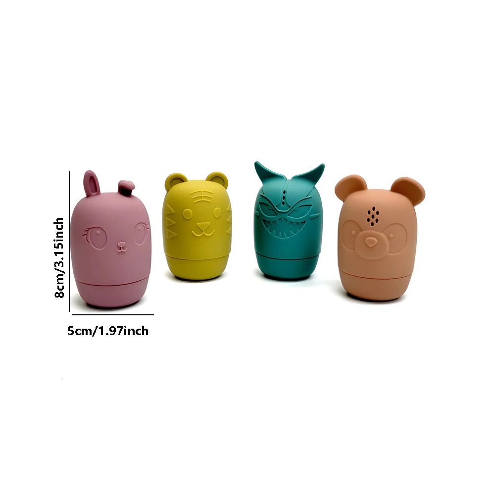 Silicone Bath Toys Animal Shape Baby Interactive Bathroom Toys Children Water Play Toys