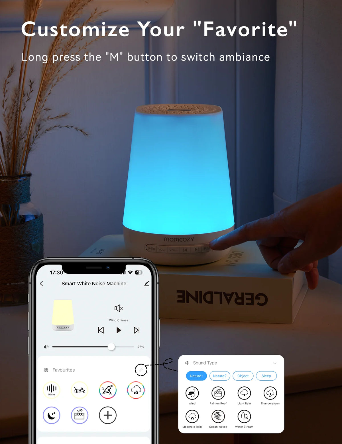 Momcozy Baby White Noise Sound Machine for Baby Sleeping