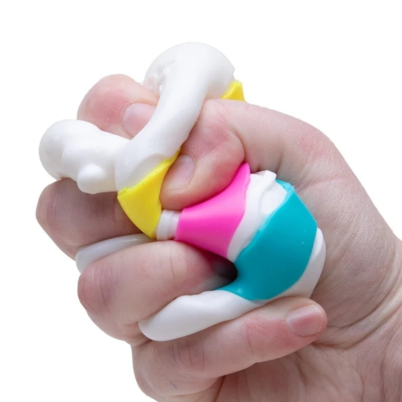 Needoh Peace O' Cake Slice Stress Squeeze Toy TPR Soft Squishy Fidget Gadget Mood Soothing Sensory Toy For Office Decompression