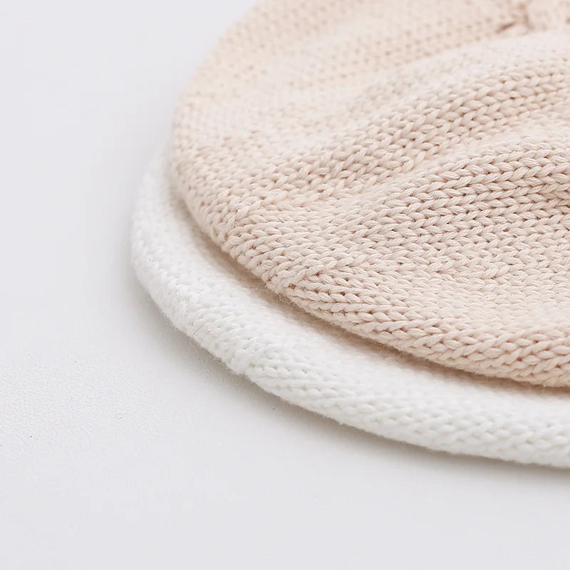 Solid Color Trendy Baby Hat Handmade Lace Turban Baby Hat Girl's Knitted Hat Newborn Hat Wholesale
