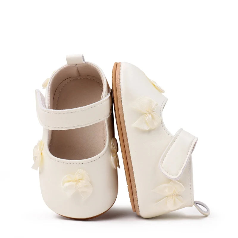 New Spring And Autumn Baby Girls First Walking Indoor Outdoor Toddler Shoes For 0-18M Baby Princess Shoes Soft TPR Sole