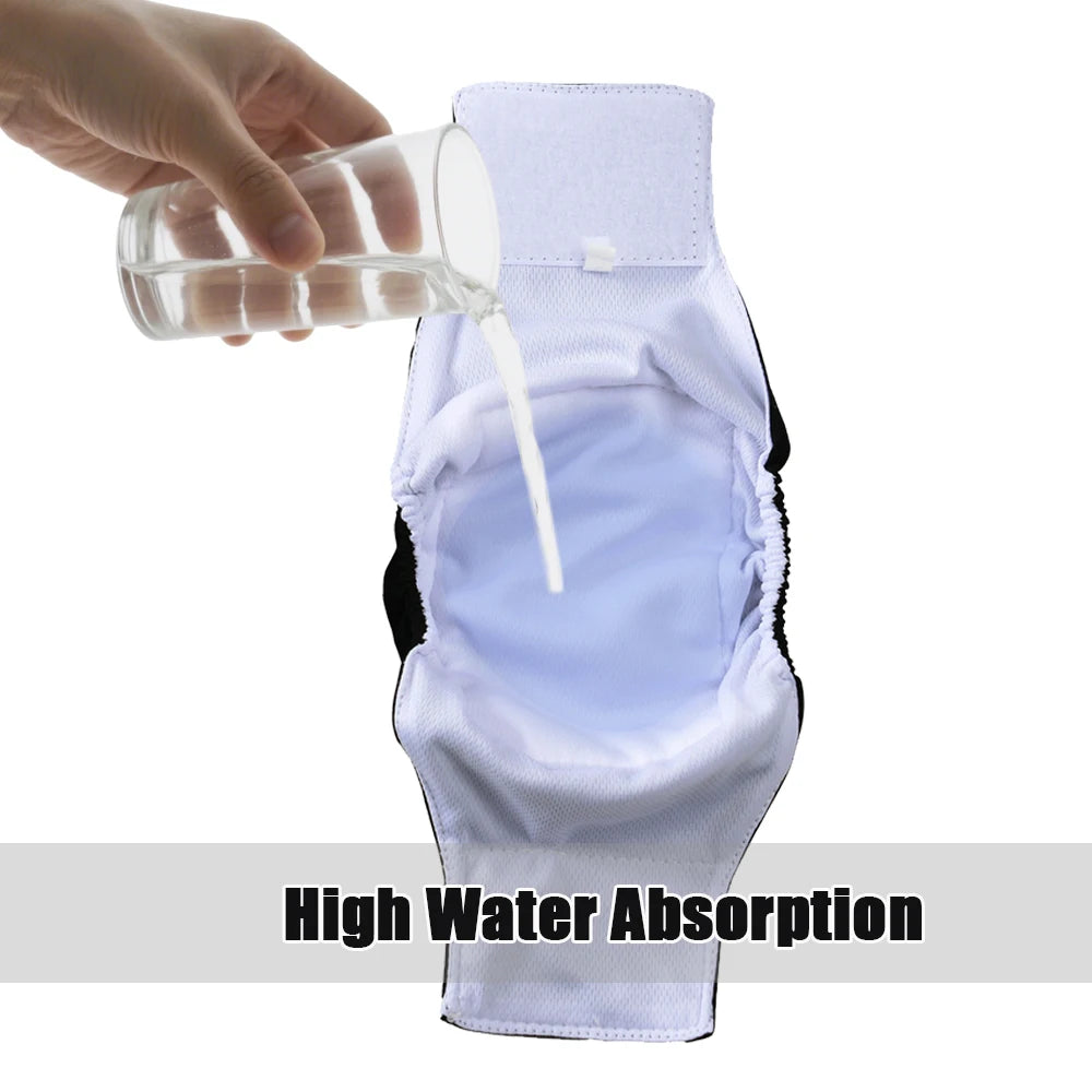 3pcs Dog Diapers Male Reusable Physiological Pants for Small Medium Dogs Anti-Side Breathable Puppy Cloth Nappies Pet Shorts