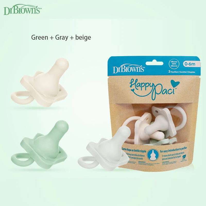 Dr. Brown's Silicone Pacifier For Newborns 0-18 Months Soft Silicone Pacifier For Gentle Soothing