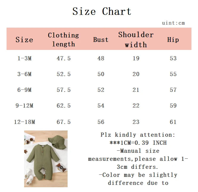 2Pcs Newborn Baby boy Bodysuit  pure Cotton Long sleeved jumpsuit+Hat set for 0-18 Month old Baby boy Spring Autumn Jumpsuit