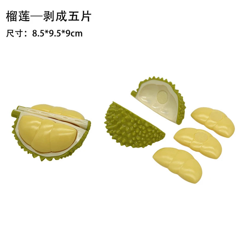 Montessori Chechele Educational Toy Gift Box Paste Simulation Durian Grapefruit Cherry