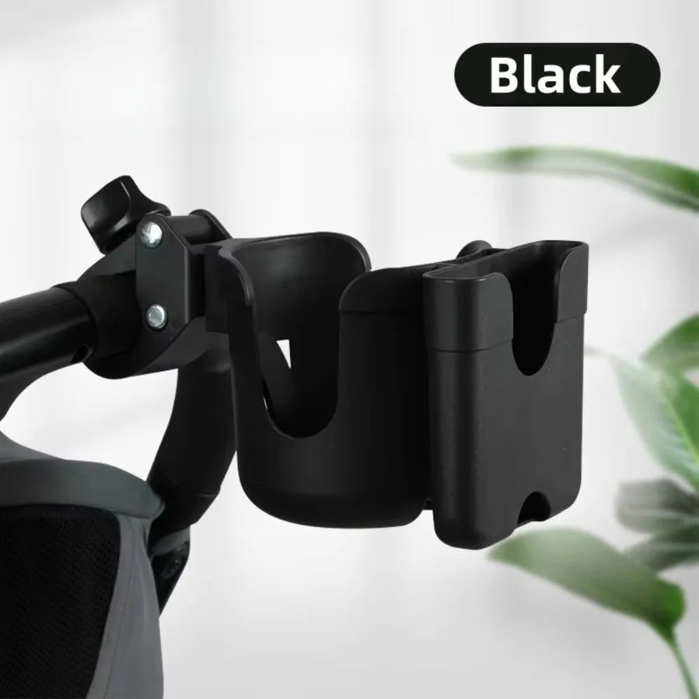 Baby Stroller Water Cup Holder Baby Pram Anti-Slip Milk Bottle Rack 360° Rotate Multi-function Mobile Phone Holder