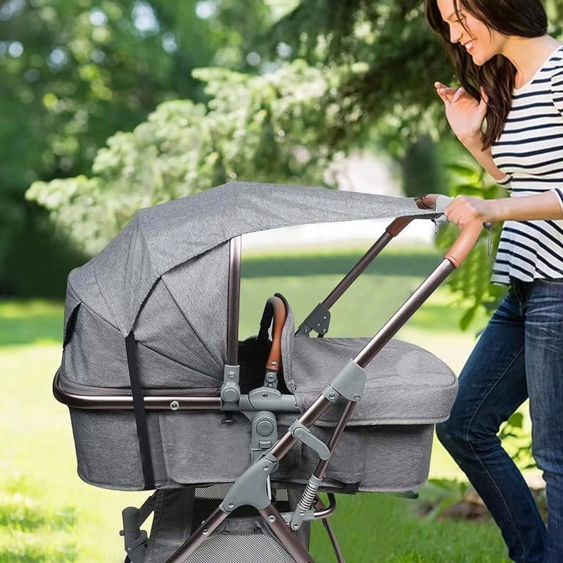 Extended Baby Stroller Sunshade Cover Sunscreen Breathable Baby Pram Canopy Lightweight Anti-UV Pushchair Visor