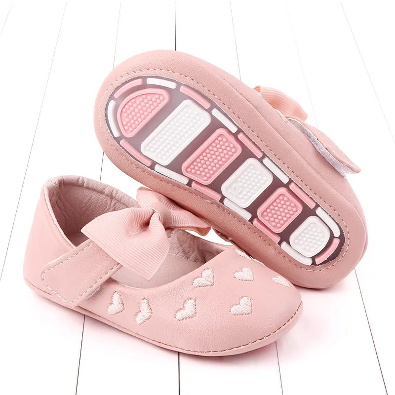 2025 Spring and Summer Baby Girl Shoes Mary Jane Cute Bowknot Sandal Soft PU and TPR Sole Anti-slip for 0-12M Baby