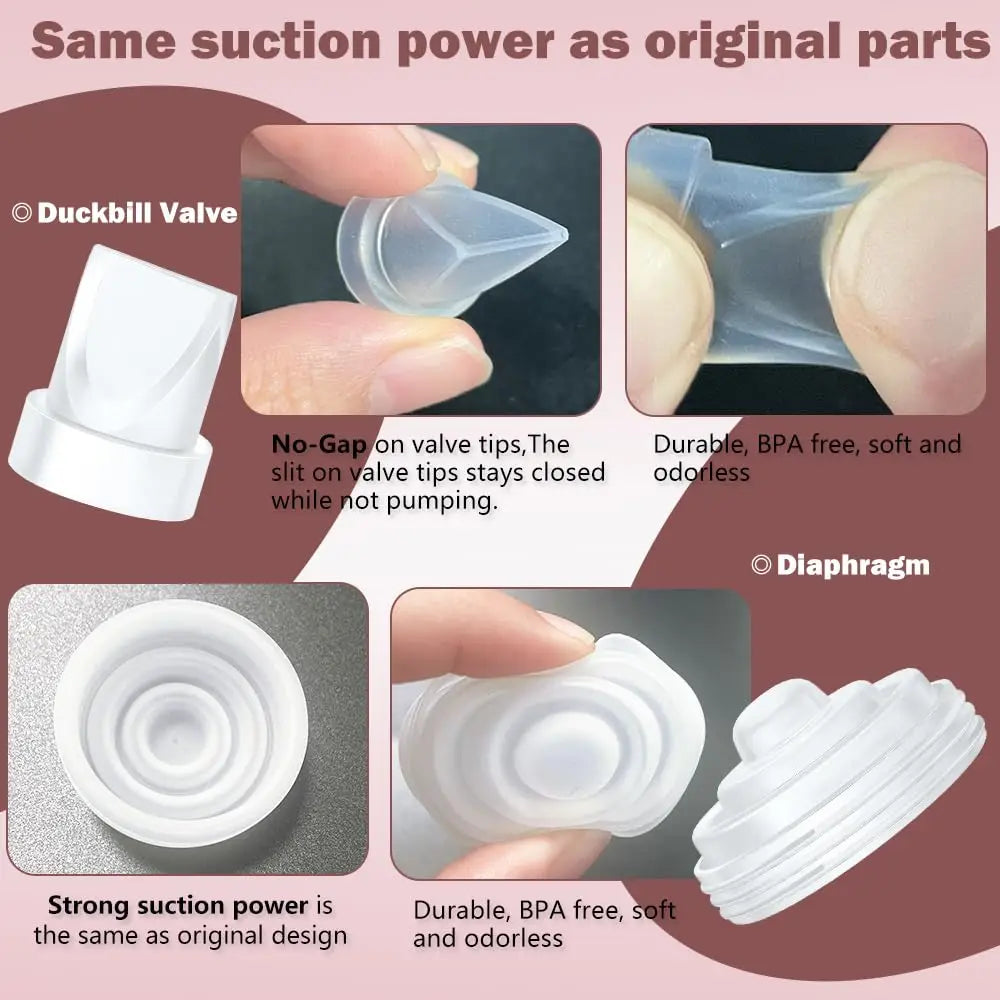 One Full Set Collector Cup Only Compatible with Momcozy M5 Breast Breast Pump Replacement Accessories, Full Breastpump Parts