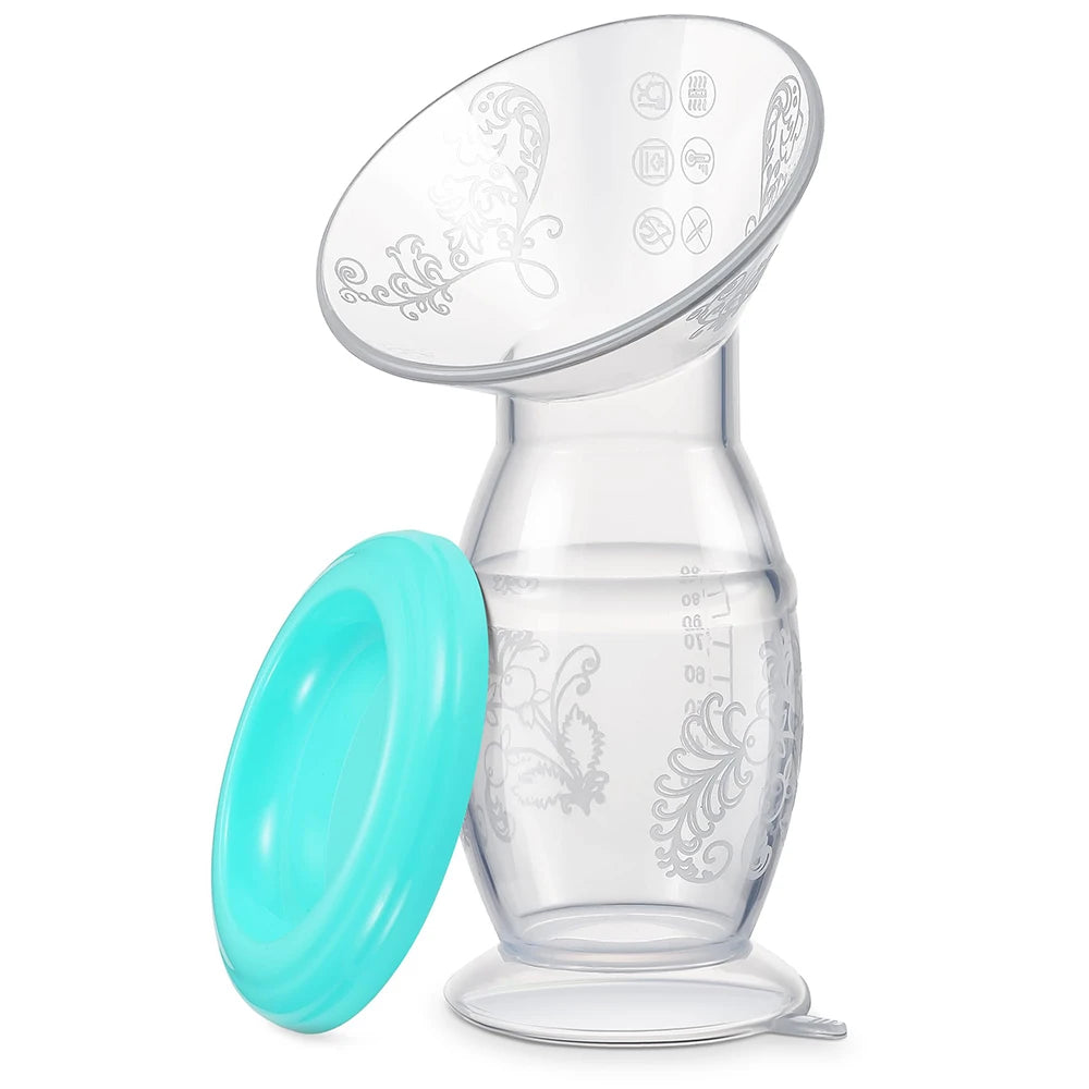 Manual Breast Pump Food Grade Silicone Milk Collection System One Size Fits All No Leak Design Model HtR01