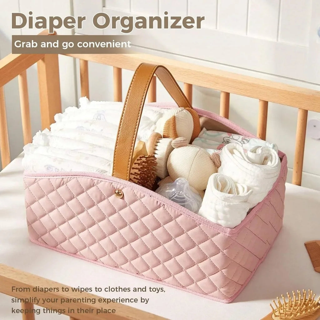 Baby Diaper Caddy Organizer Baby Room Storage Basket Nursery Storage Basket Newborn Essentials Suitable for Outdoor Use