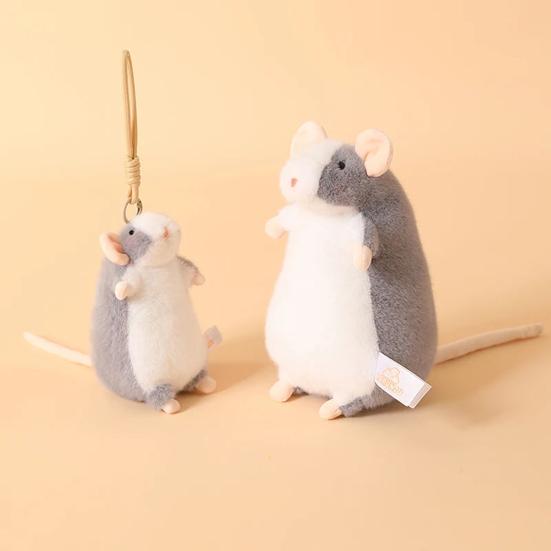 Ncie 1pc 15/21cm Cute Flower Branch Mouse Plush Pendant Kawaii Mouse Backpack Decro Stufffed Animal Happy Birthday Gifts