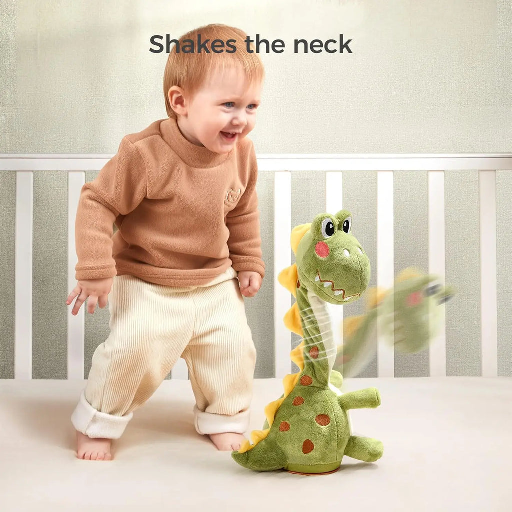 Dancing Talking Dinosaur Toy Mimicking Twisting Electronic Soft Plush Giraffe Toy with Record Repeating What You Say Singing