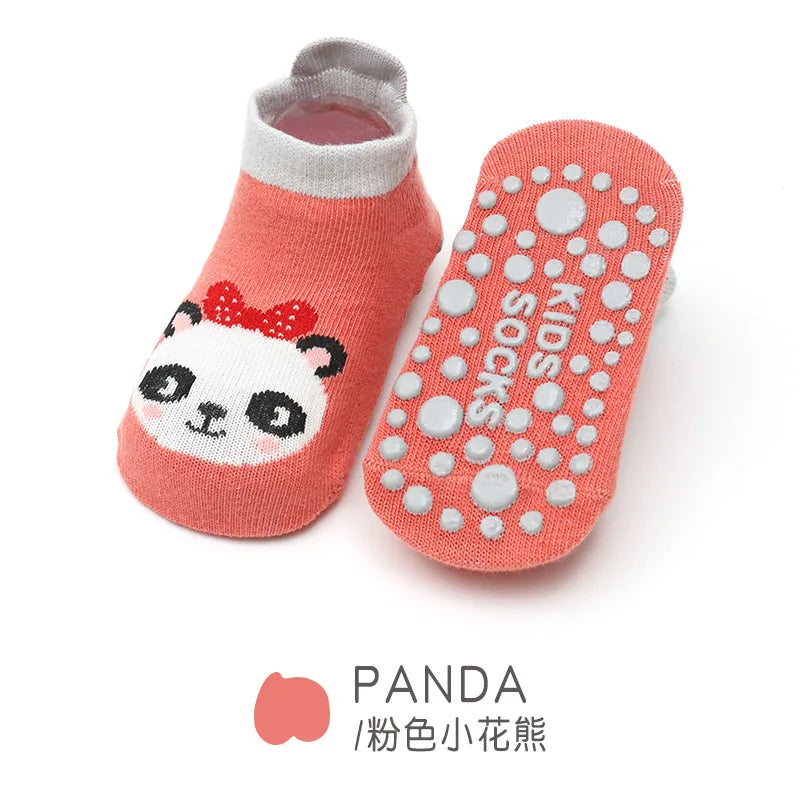 Non Slip Baby Toddler Socks Soft Anti Skid Floor Socks for Newborns and Infants With Rubber Grips For 0-5Years Cotton Baby Socks