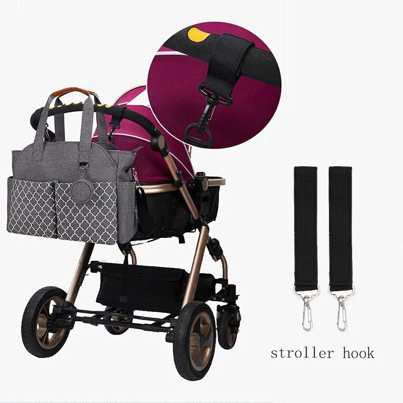 Mother and baby bag, large-capacity multifunctional diaper and bottle storage bag, baby stroller hanging bag