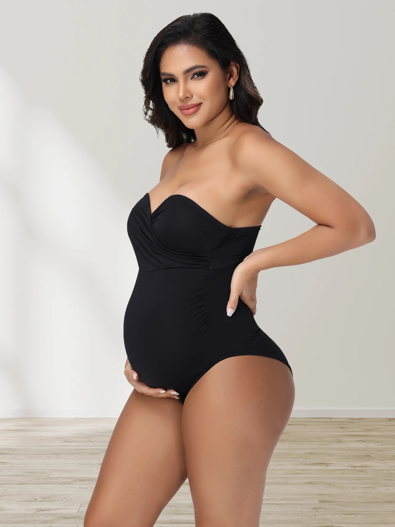 Maternity Bodysuit Pregnant Sleeveless Tube Top Elastic Sexy Tight Bodycon Women's Photography Props Outfits