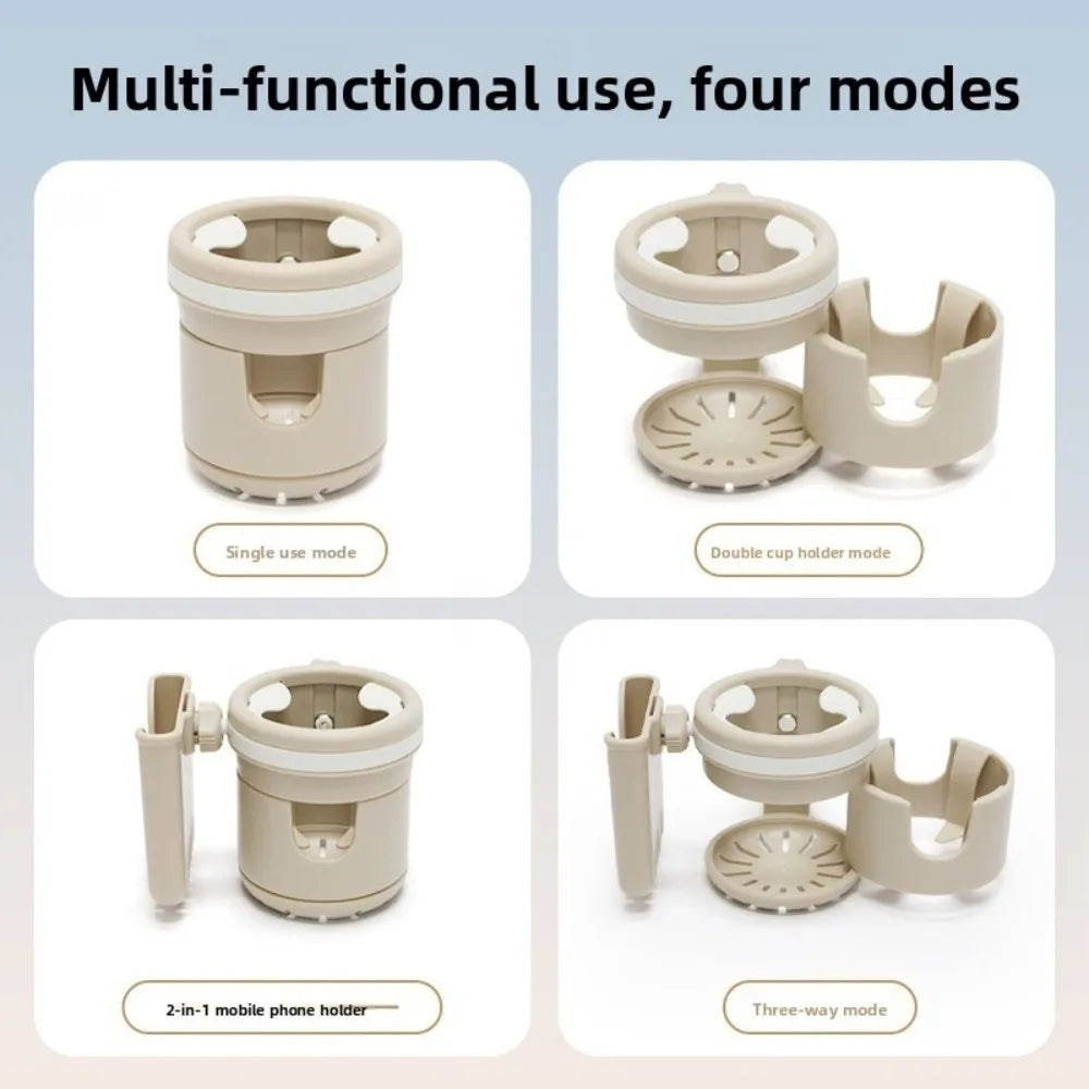 Large Caliber Baby Stroller Cup Holder Adjustable Easy To Install Kids Cup Stand Anti-slip Phone Holder
