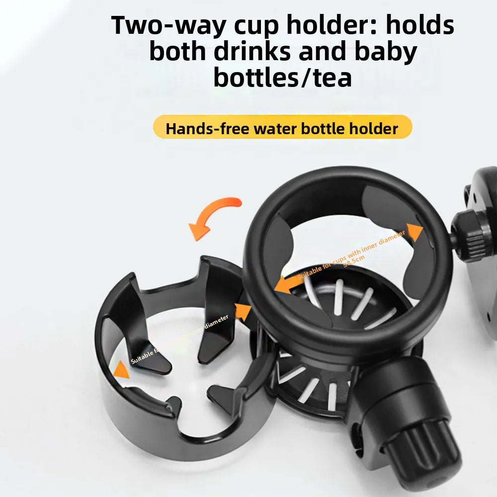 Anti-slip Baby Stroller Cup Holder Easy To Install Adjustable Kids Cup Stand Rotatable Phone Holder