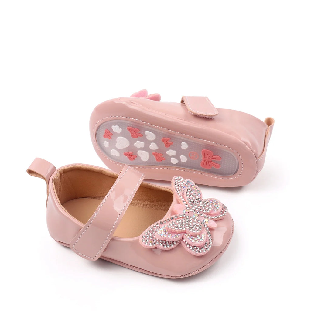 2025 Baby Girls Princess Pre-walking Indoor Outdoor Toddler Shoes With Comfortable TPR Sole and Fashion Design For 0-18M BBW5121