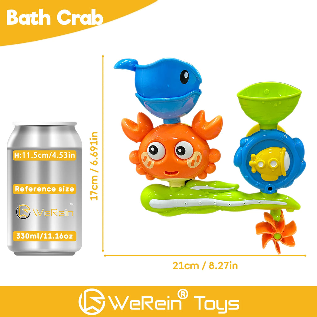 Children's Crab Bath Toy Fun Water Play Toy Bathtub Crab Shape Bath Time Entertainment