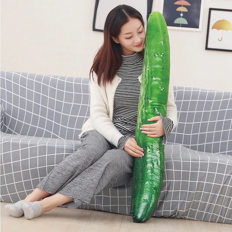 Huge Creative Simulation Cucumber Plush Toy Soft Stuffed Cute Fruits Pillow Funny Kids Children Birthday Gift Doll
