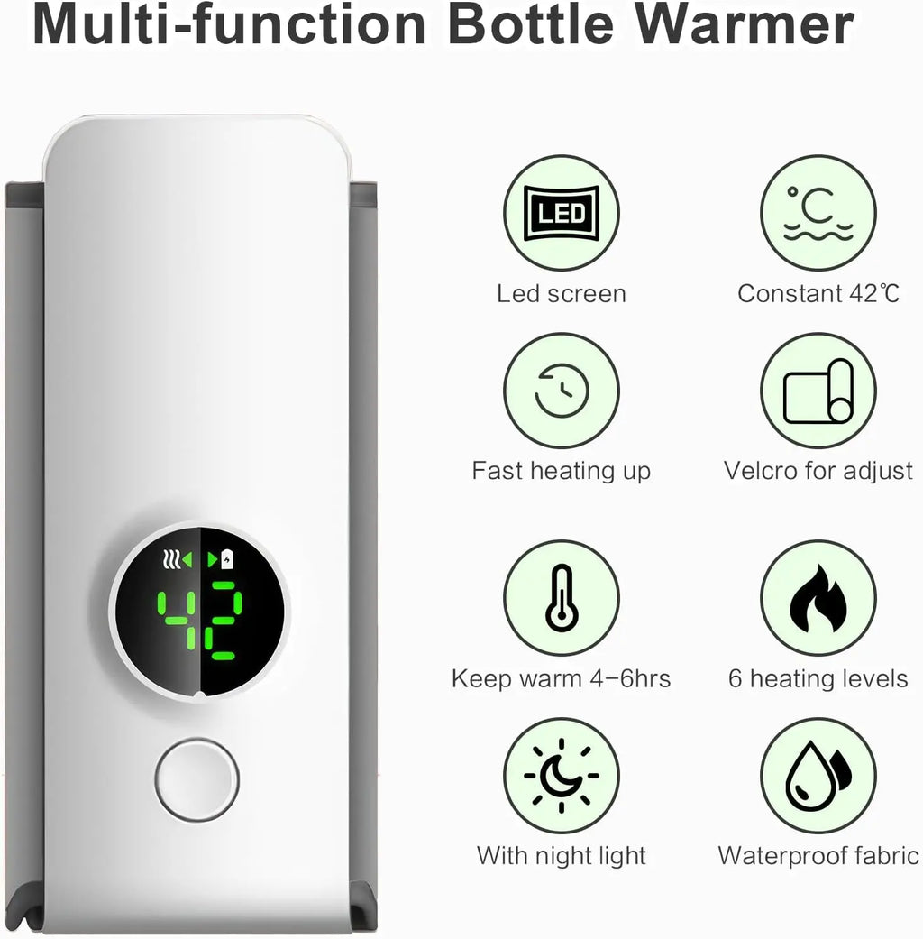 NNQ-2 Portable Bottle Warmer with 6000mAh High-Capacity Rechargeable Battery