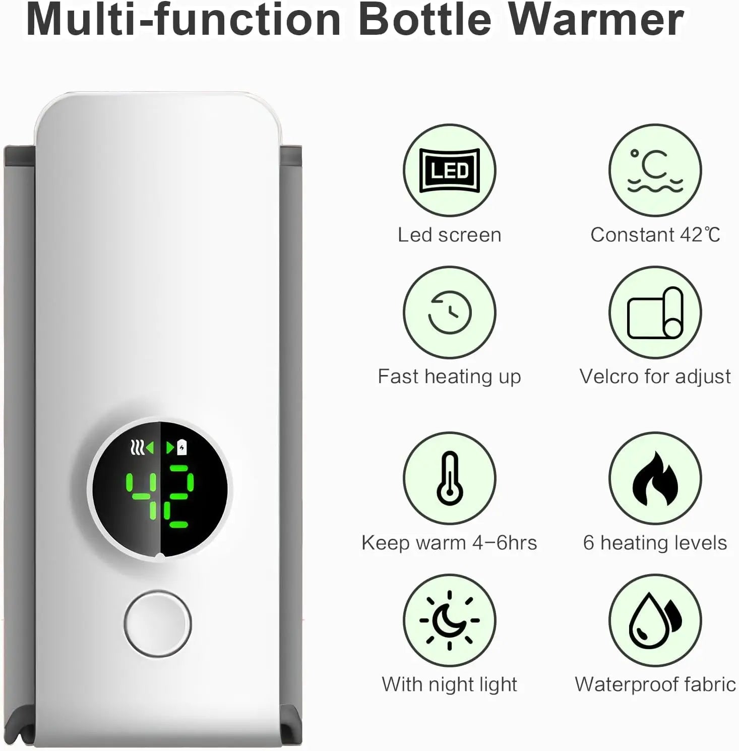 NNQ-2 Portable Bottle Warmer with 6000mAh High-Capacity Rechargeable Battery