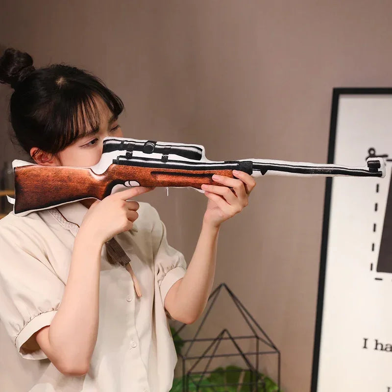 Hot Super Cool Realistic Stuffed Printed Firearm Plush Toys Soft Funny Lifeiliek Rifle Sniper Rifle Toys Game Props For Boys