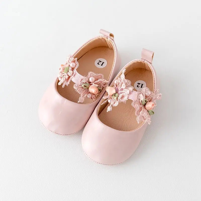 2025 Spring and Summer Baby Girl Shoes High Quality PU and TPR Anti-slip Sole Beautiful Flower Mary Jane Style Fashion Sandal