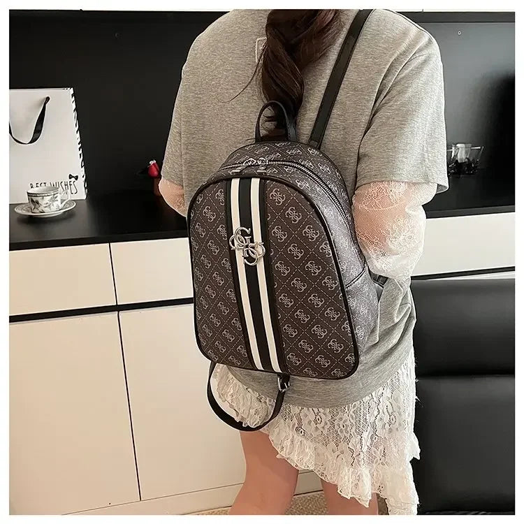 Elegant Leather Vintage Diaper Bag: Luxury Crossbody Handbag For Women With Designer Letter Logo And Large Tote Capacity