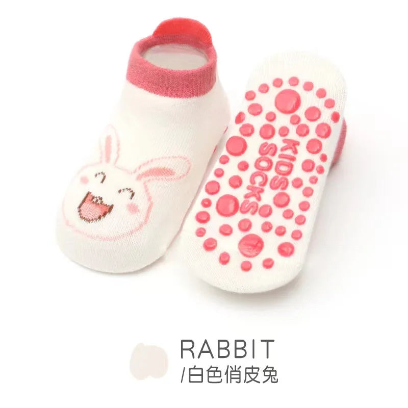 Non Slip Baby Toddler Socks Soft Anti Skid Floor Socks for Newborns and Infants With Rubber Grips For 0-5Years Cotton Baby Socks